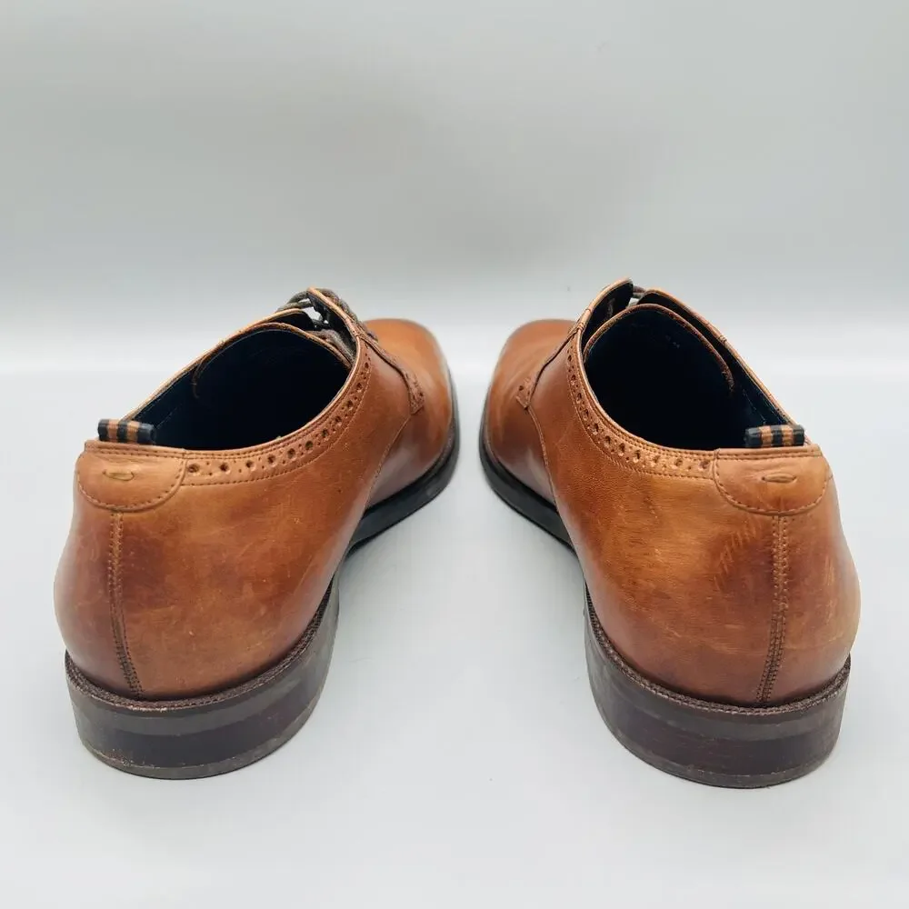 Cole Haan Shoes Mens 12 Brown Leather Grand OS Derby Oxford Dress Brogue Classic